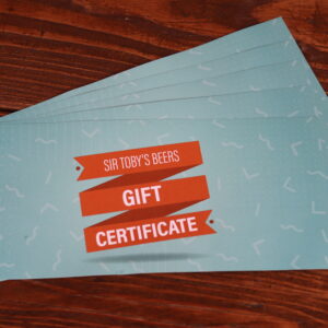 Sir Toby’s Gift Voucher – In Store