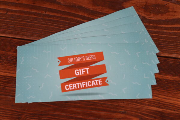 Sir Toby’s Gift Voucher – In Store